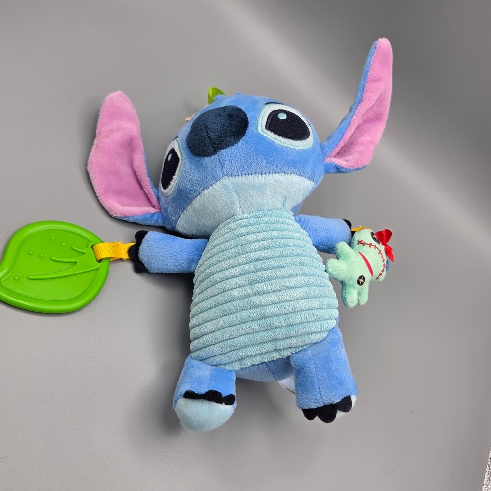 Disney Baby Stitch Plush Sensory Toy w Scrump and Texture leaf 79988 Blue 2022